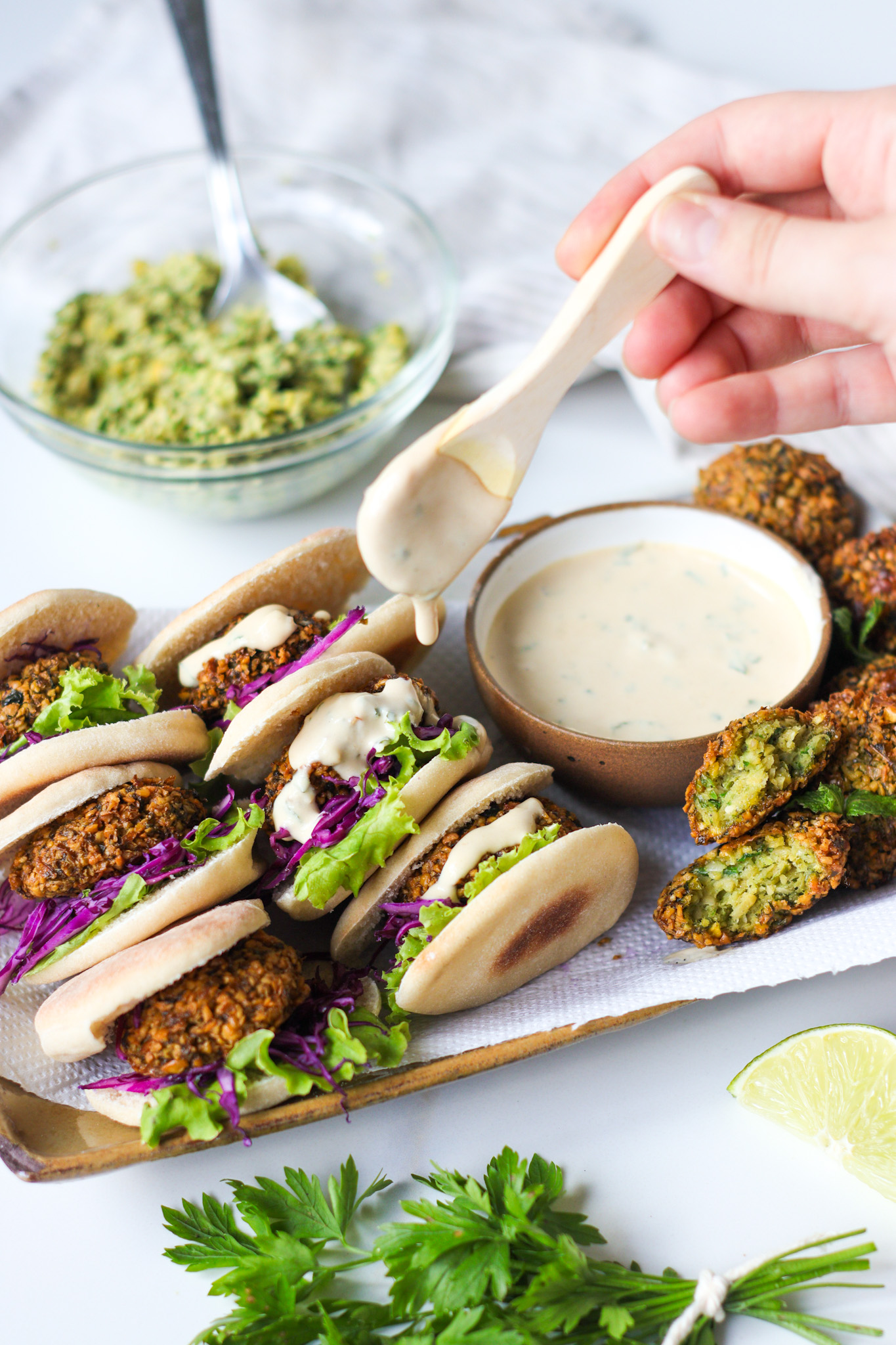 falafel com molho de tahine