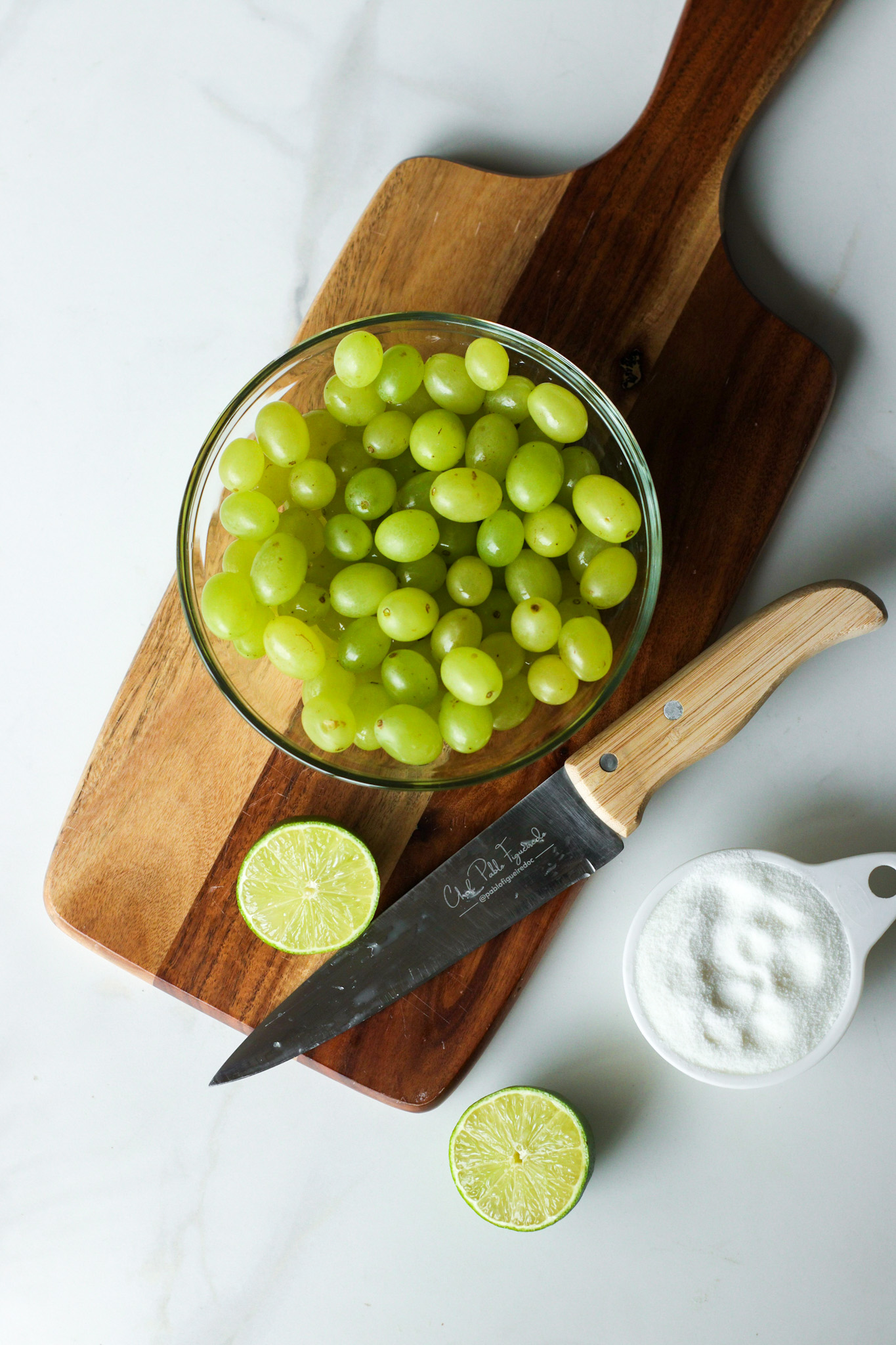 Ingredientes da Bala de Uva Verde