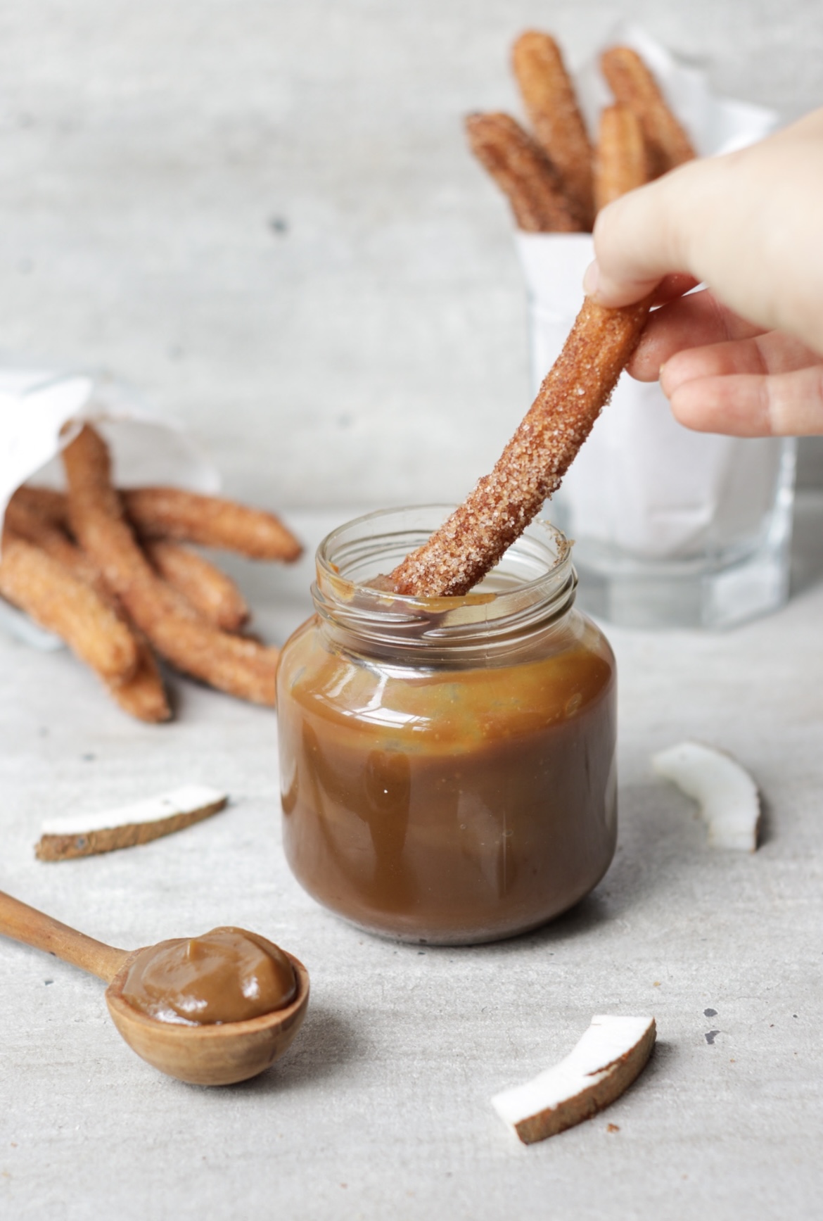 churros com doce de leite