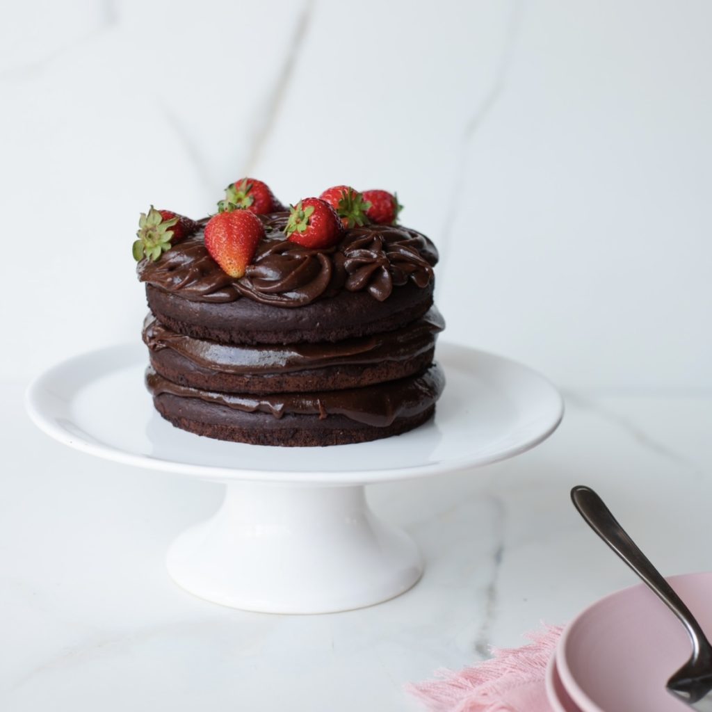 naked cake de chocolate vegano