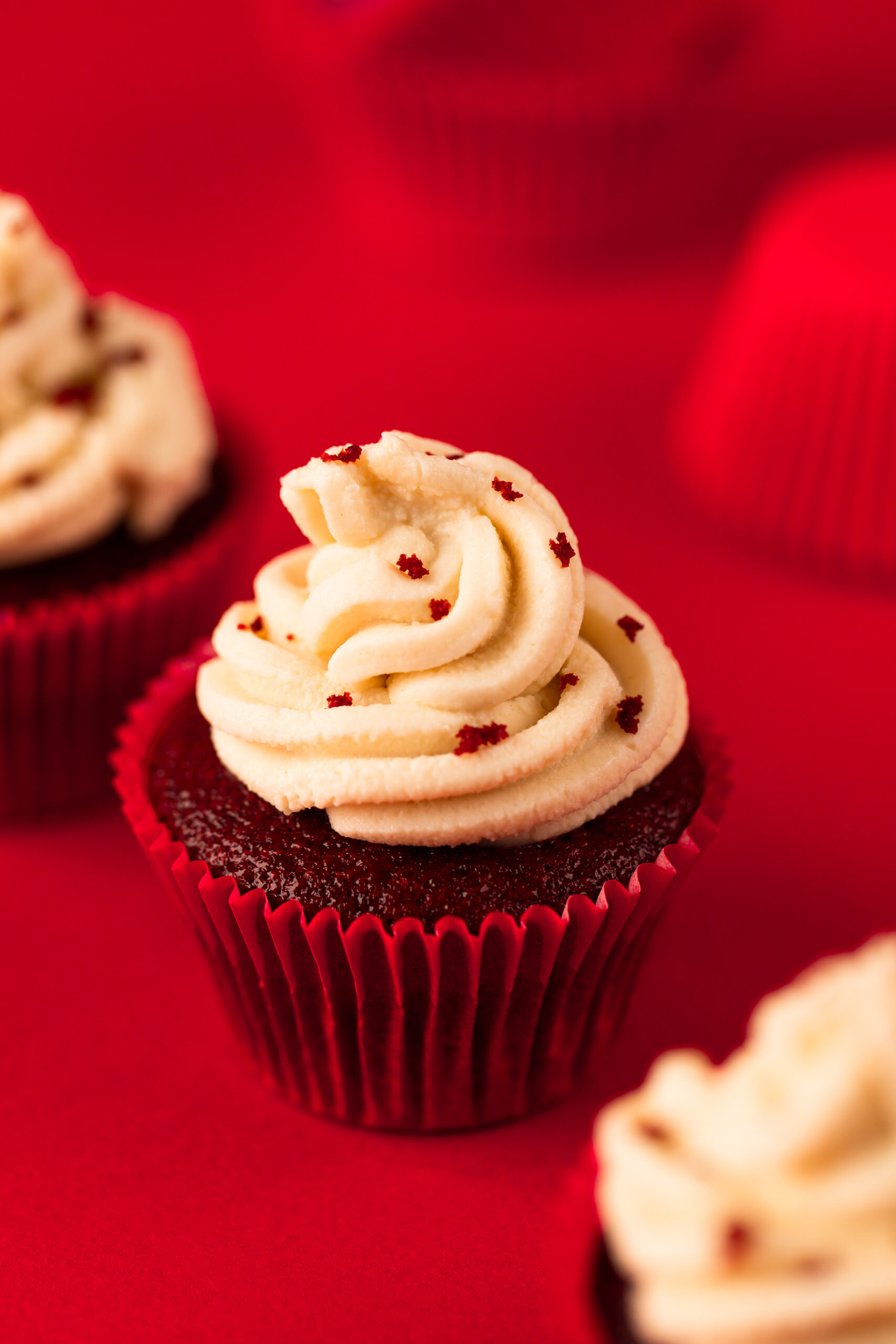 Cobertura do Cupcake Red Velvet Vegano