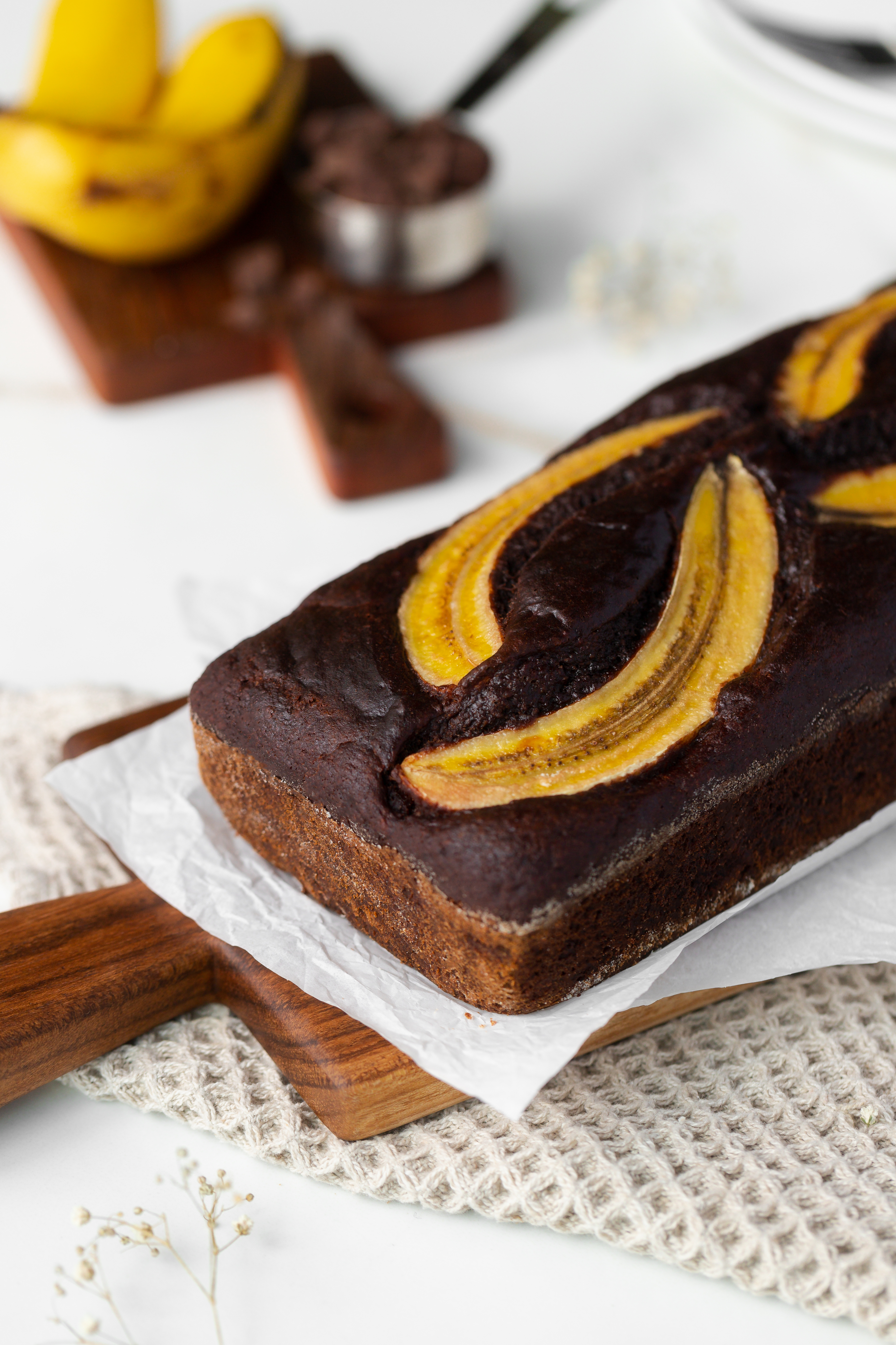 Banana Bread de chocolate vegano e sem glúten