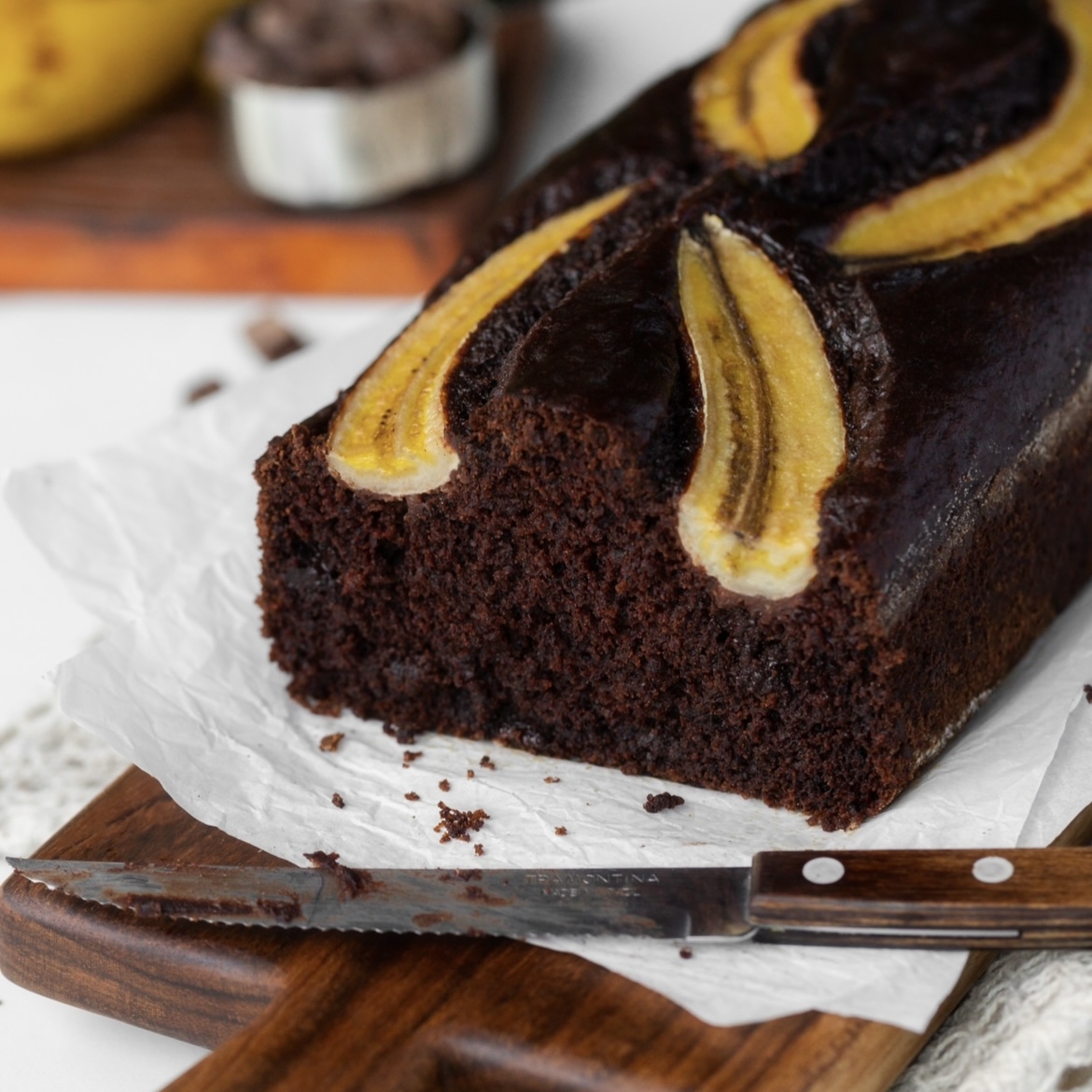 Como fazer bolo de banana com chocolate saudável