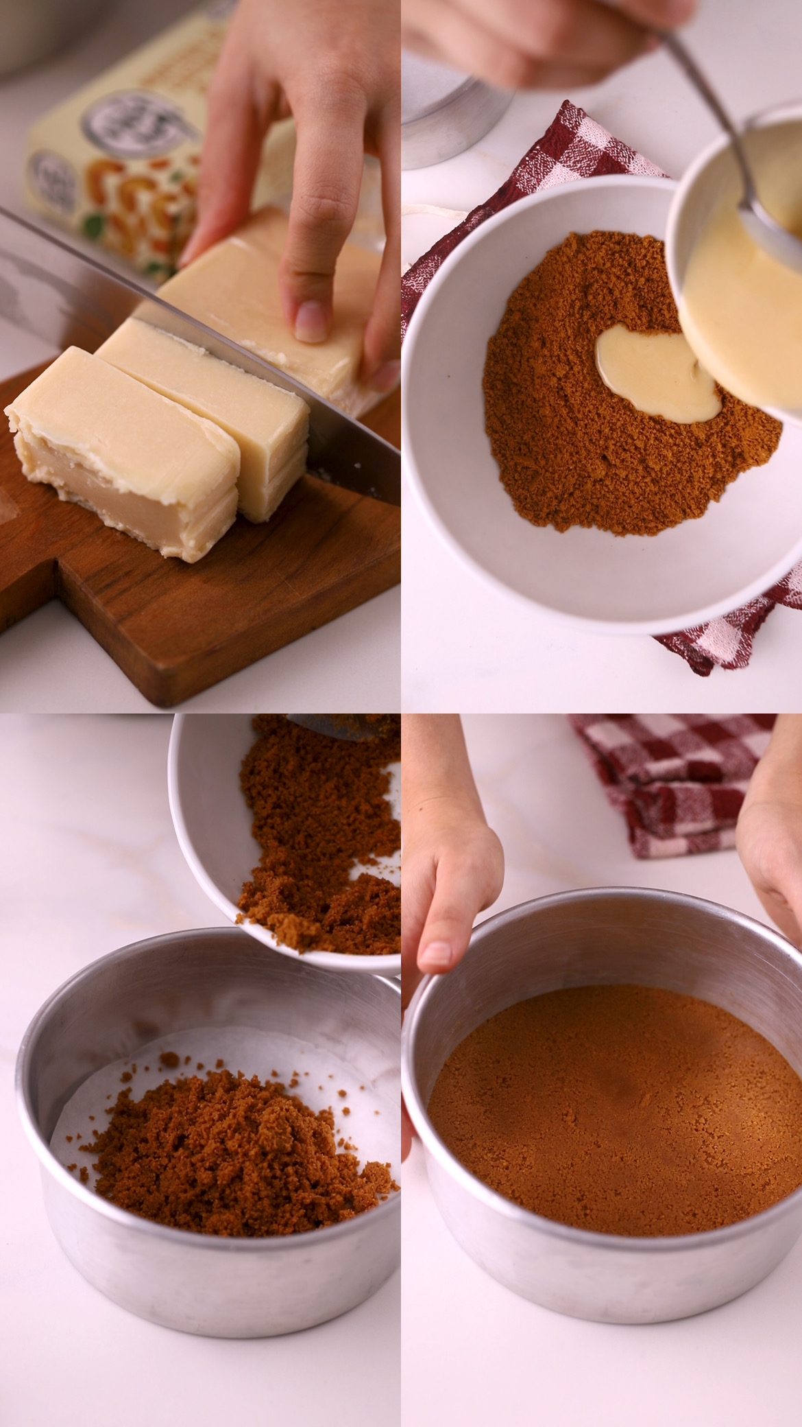 como preparar base de biscoito vegana para cheesecake 