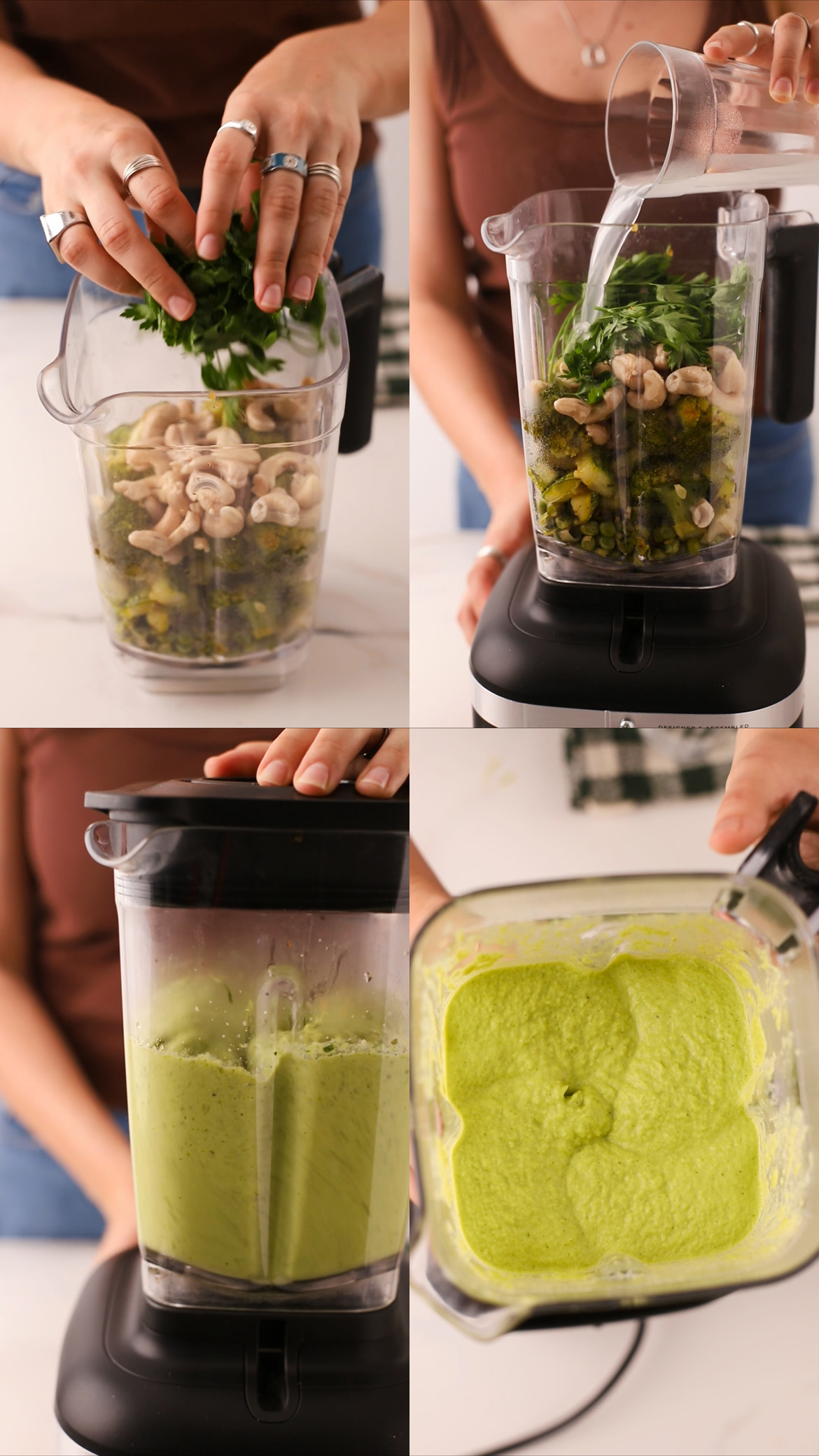 macarrão com molho verde de vegetais