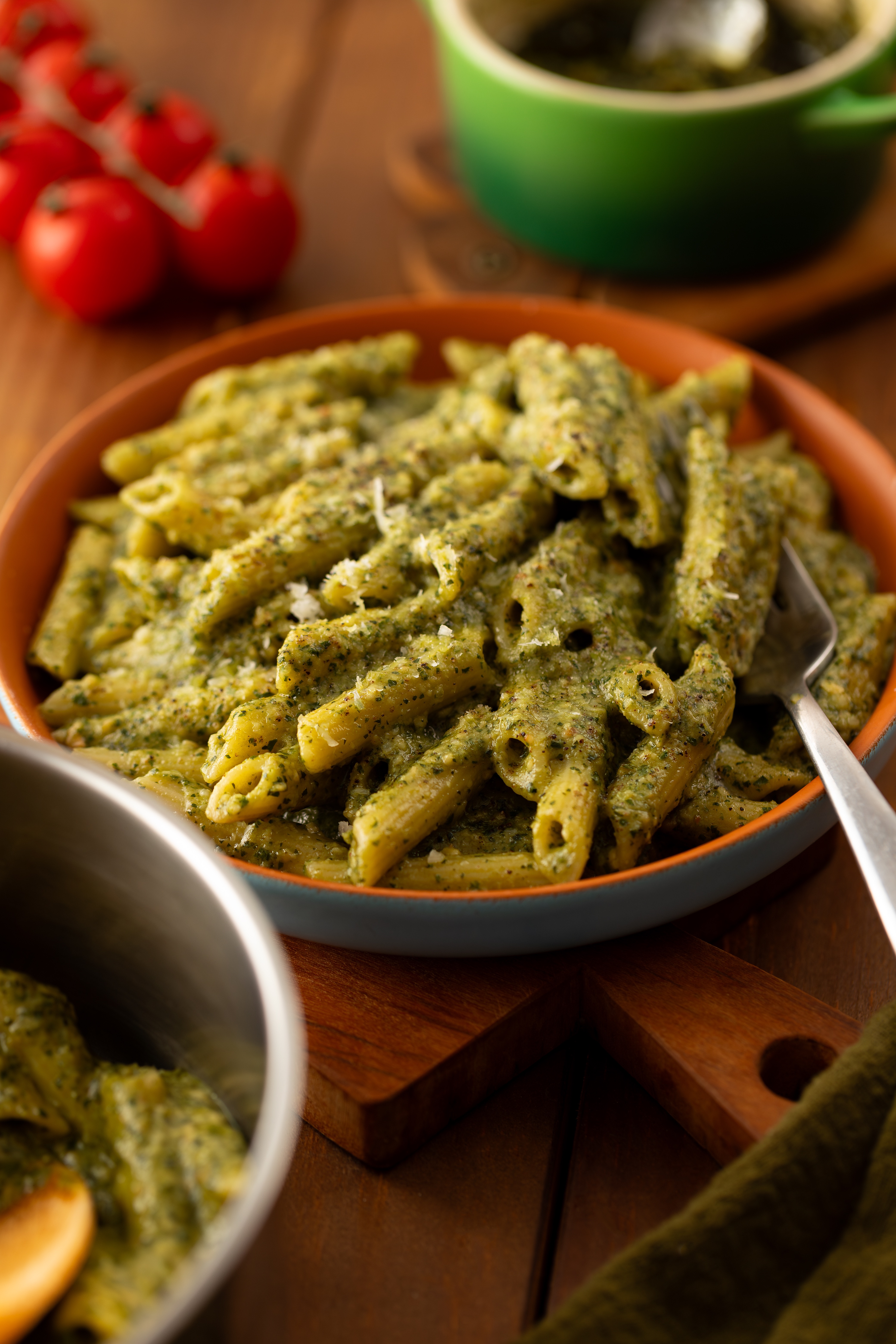 macarrão ao molho pesto vegano sem lactose 