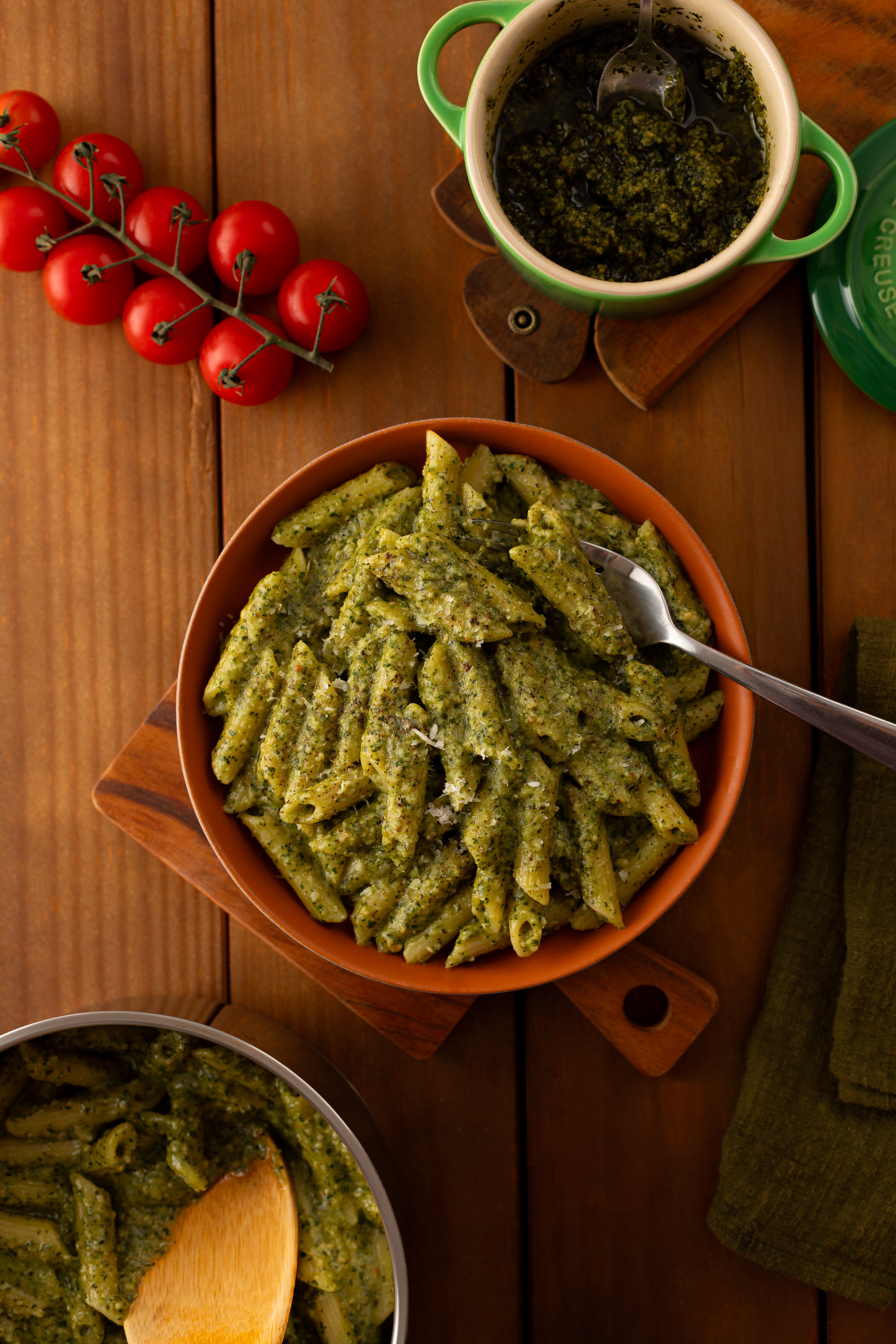 macarrão ao molho pesto vegano