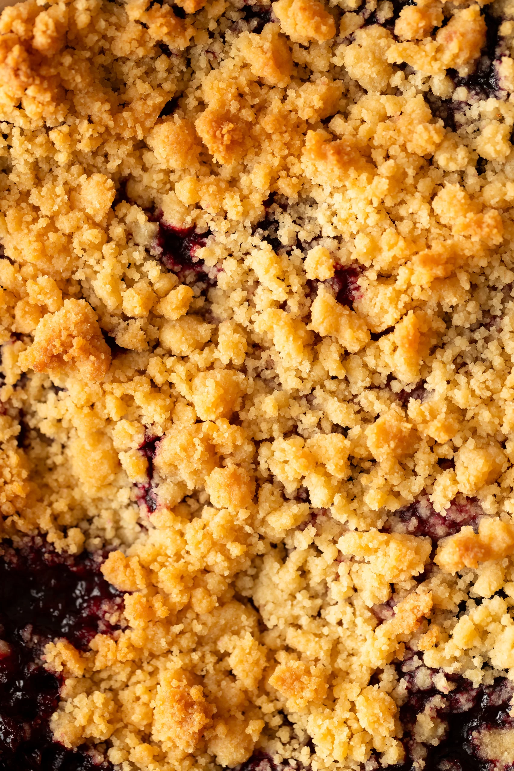 crumble de frutas vermelhas vegano