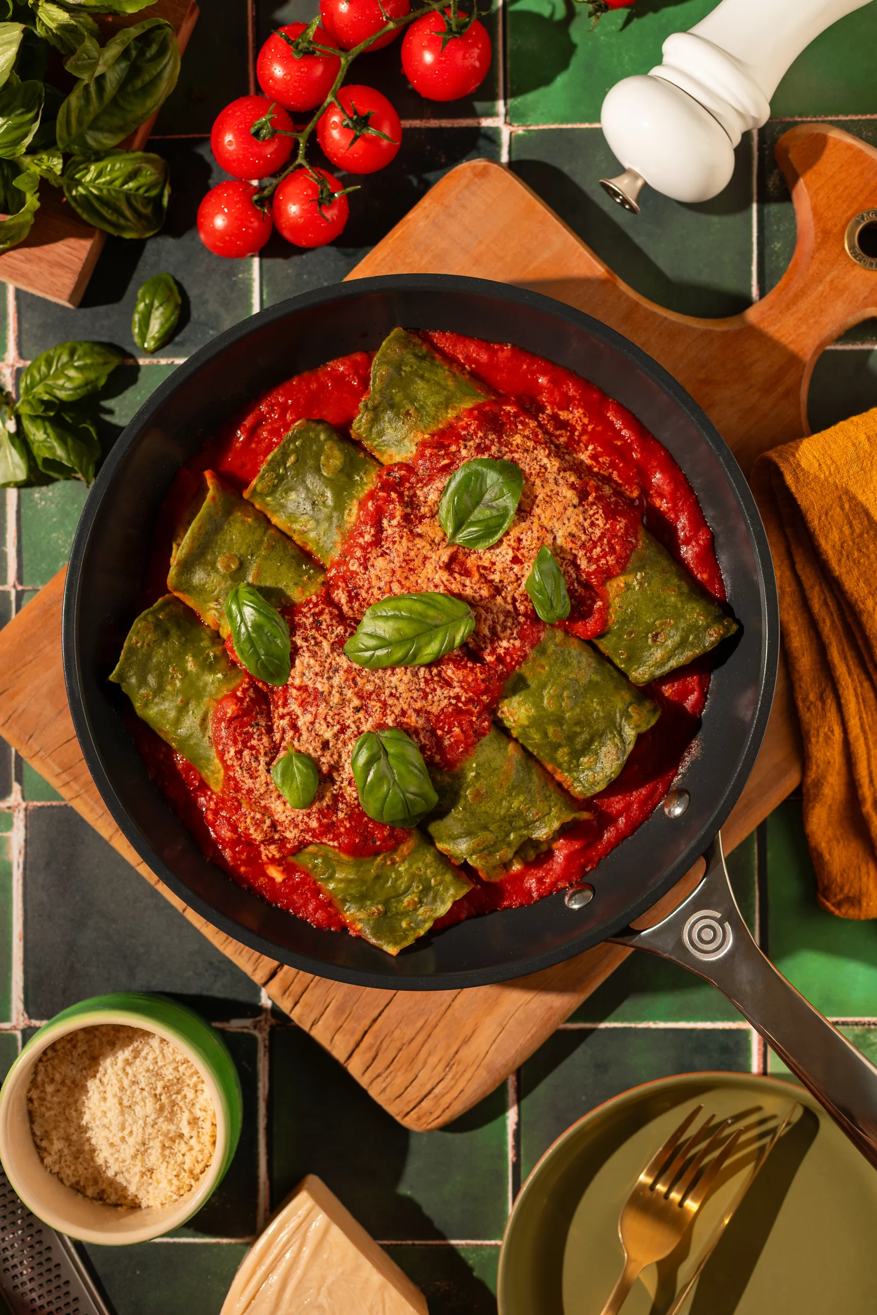Panqueca de Espinafre Recheada