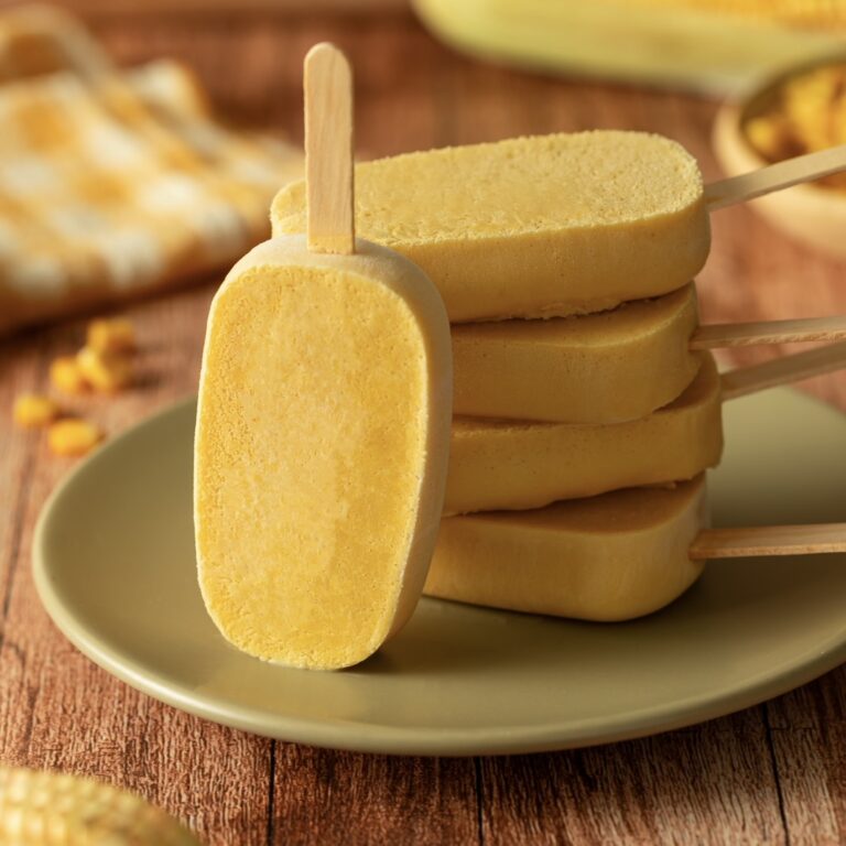 Picolé de milho vegano