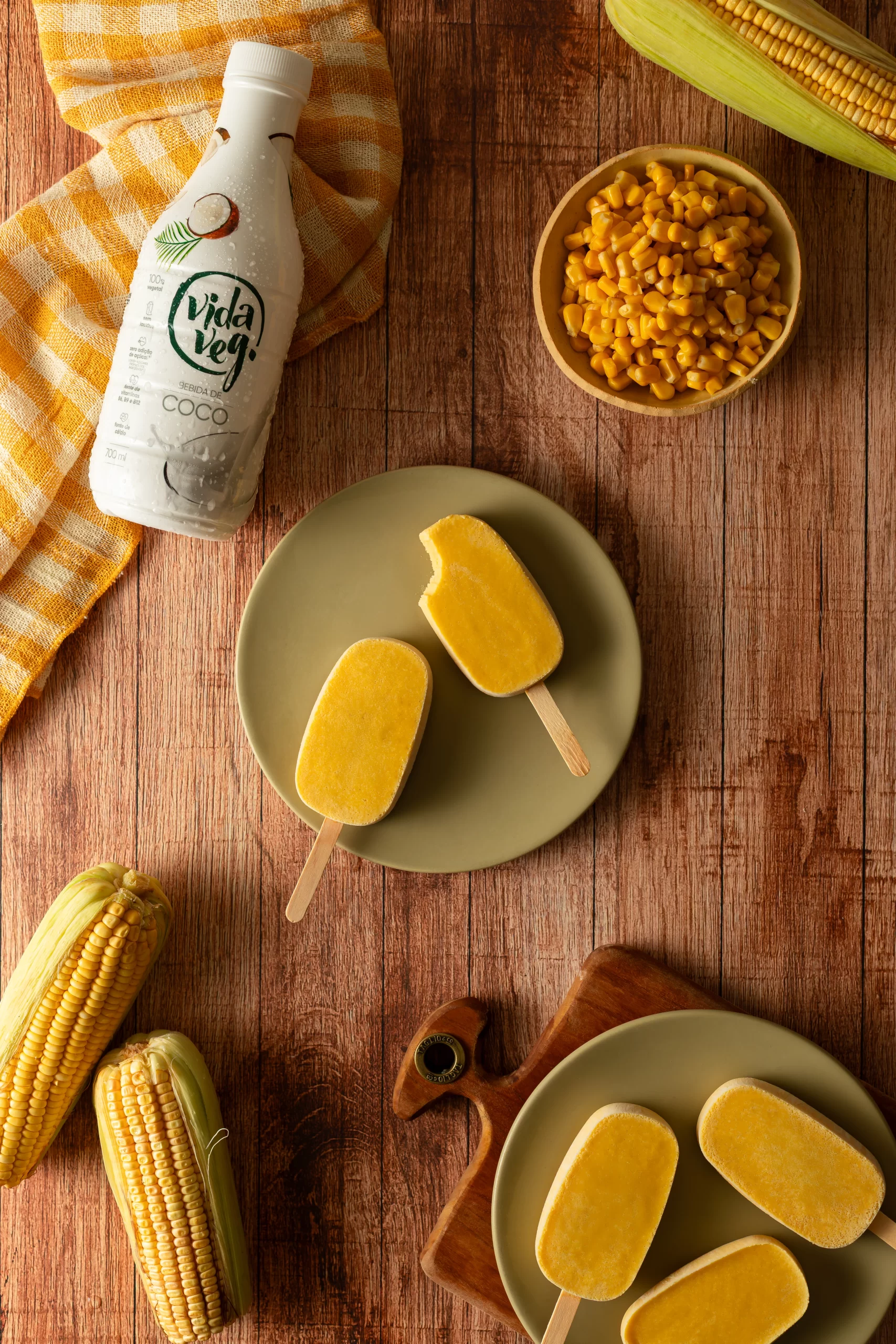 Picolé de Milho Vegano