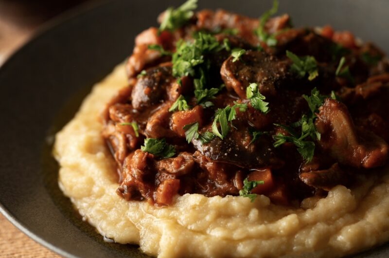 Polenta com Ragu de Cogumelos
