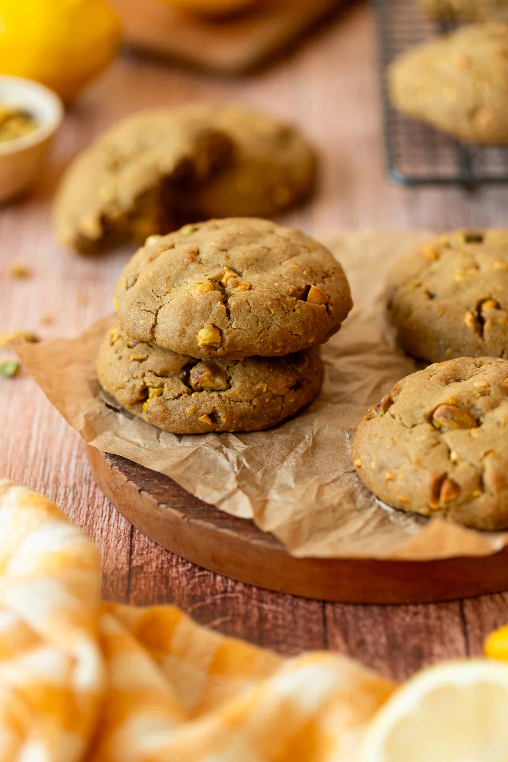 Cookie de Limão com Pistache Vegano