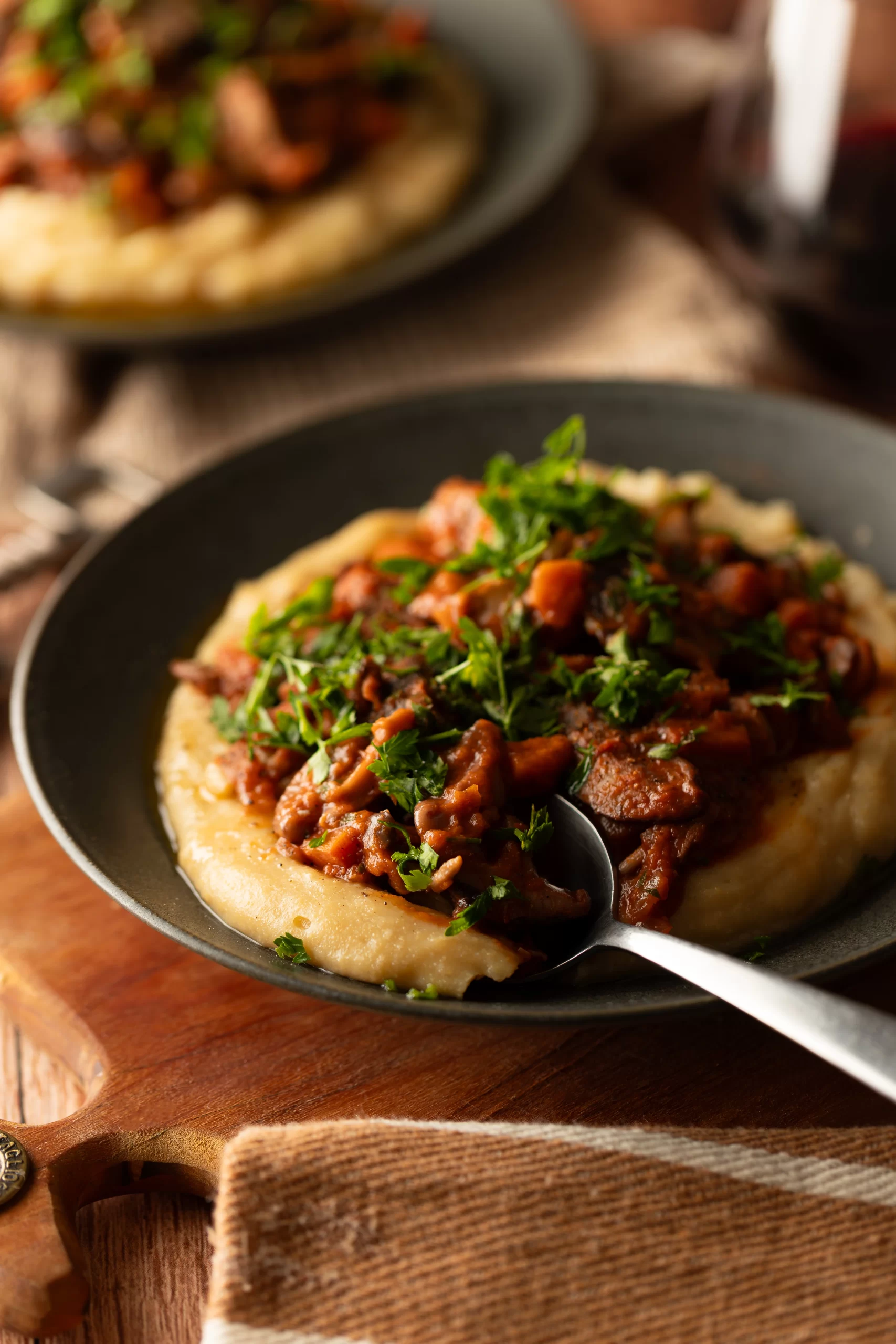 Polenta com Ragu de Cogumelos
