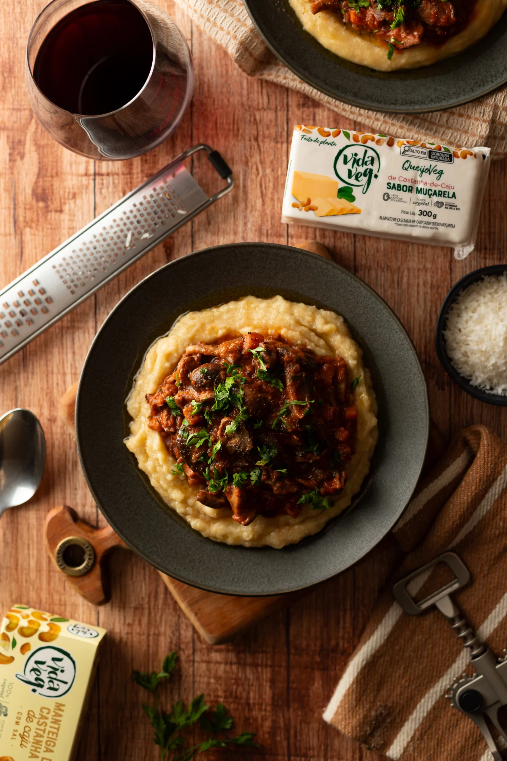 Polenta com Ragu de Cogumelos
