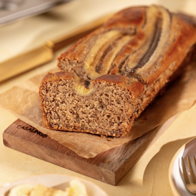 Bolo de banana vegano e sem glúten