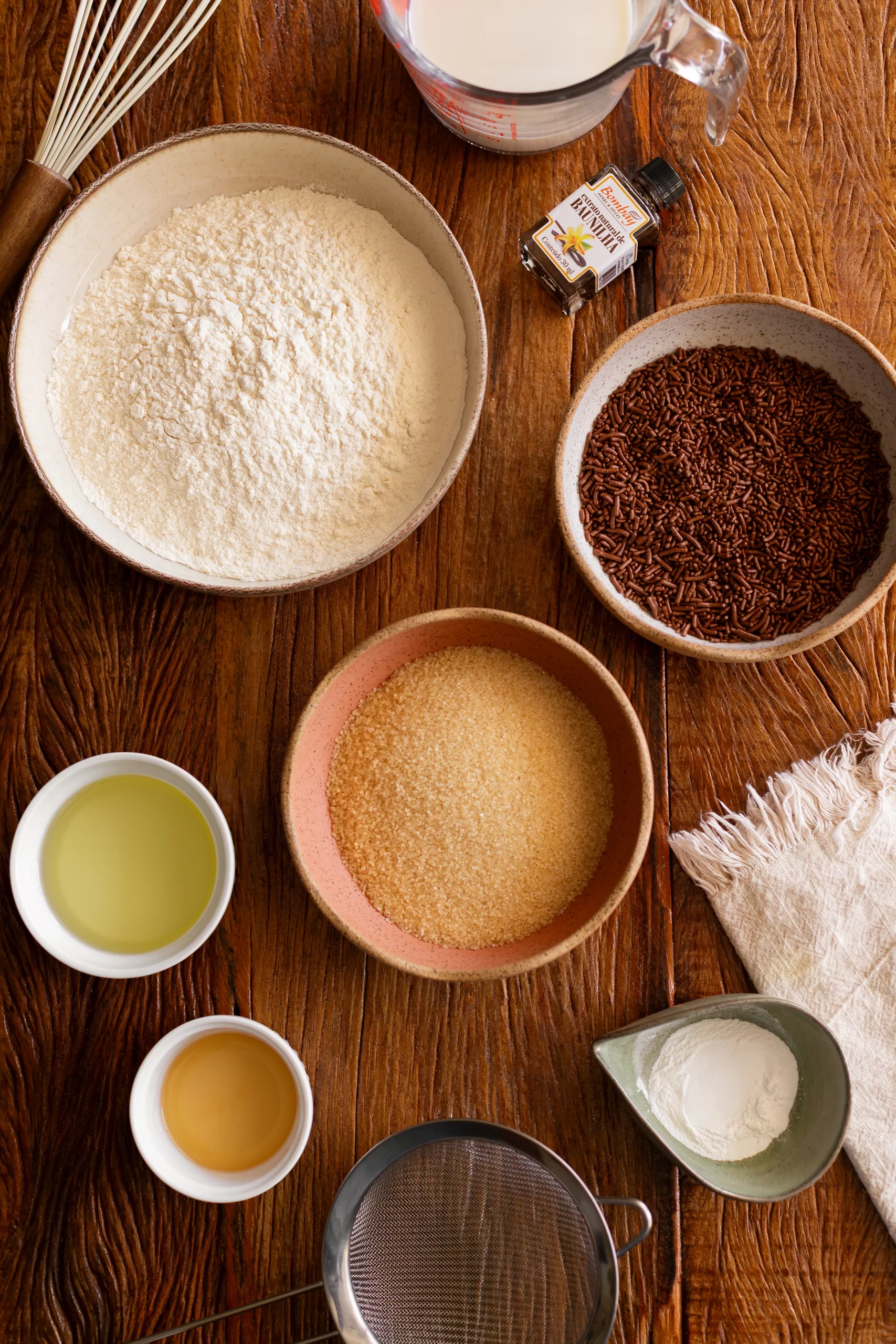 ingredientes do Bolo Formigueiro Vegano