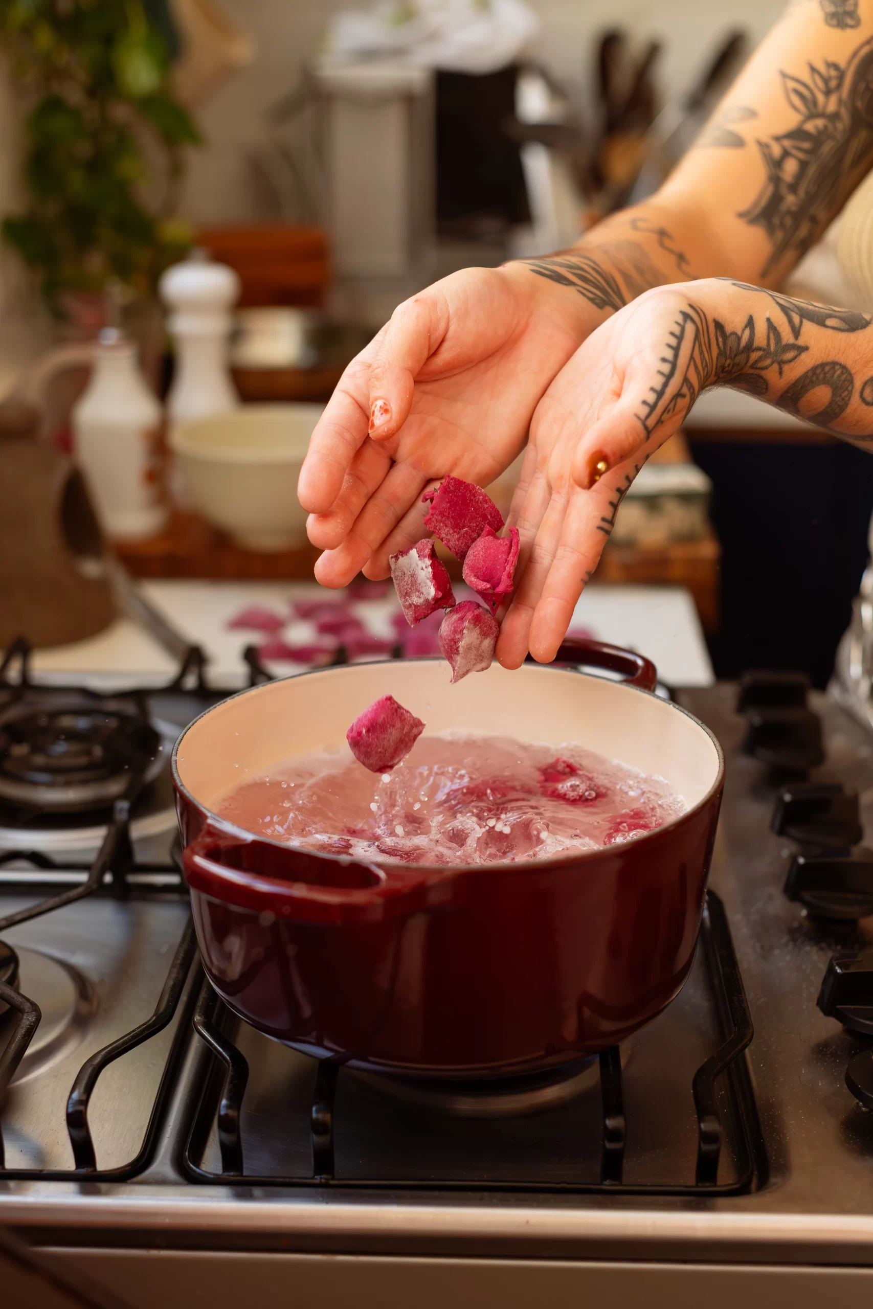 Agnolotti de Beterraba