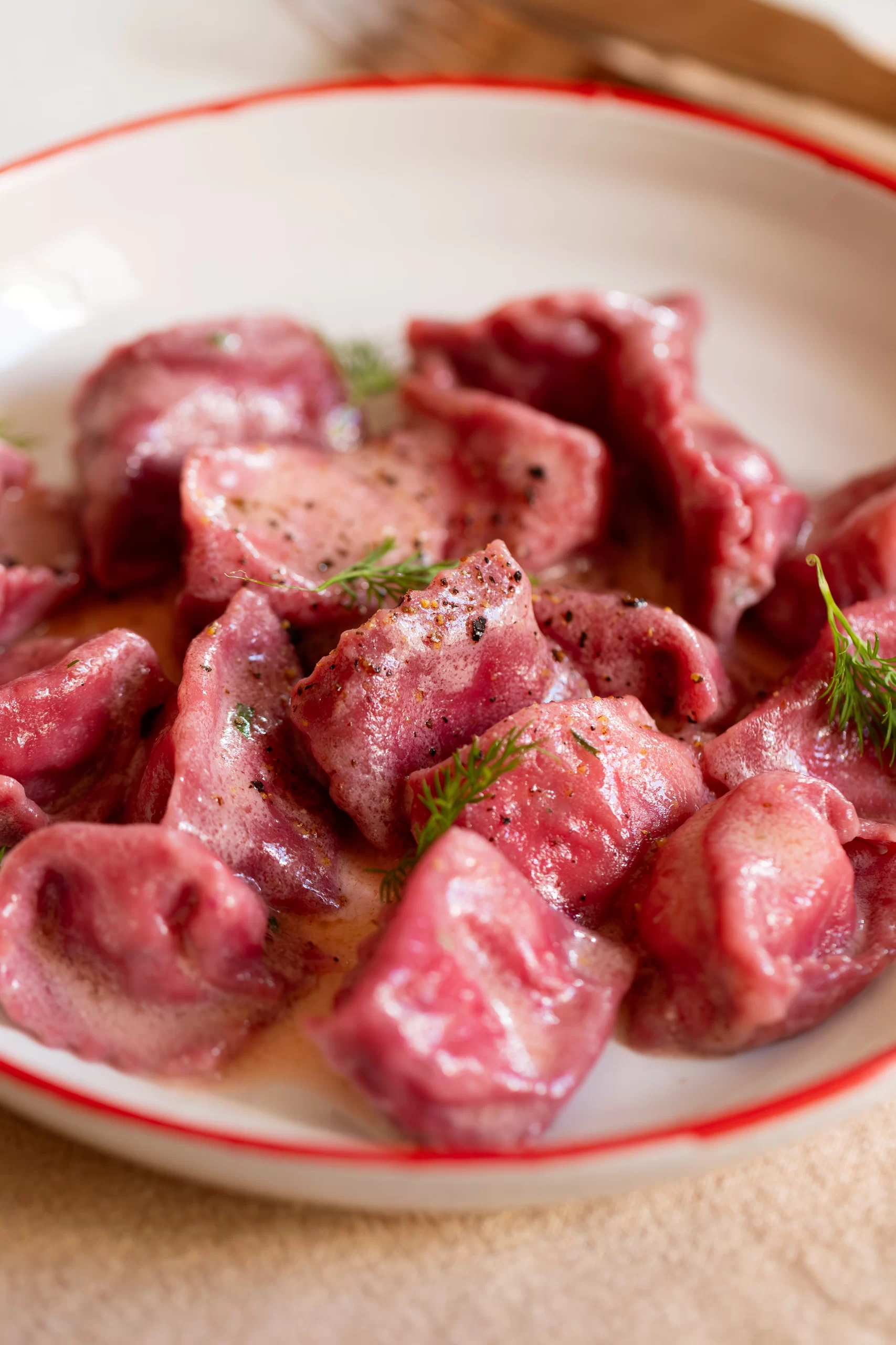 Agnolotti de Beterraba