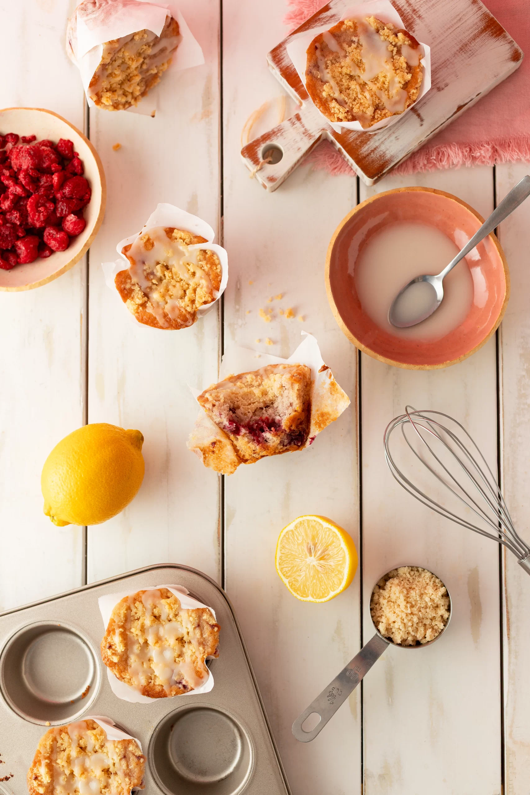 Muffin de Limão Siciliano com Framboesa