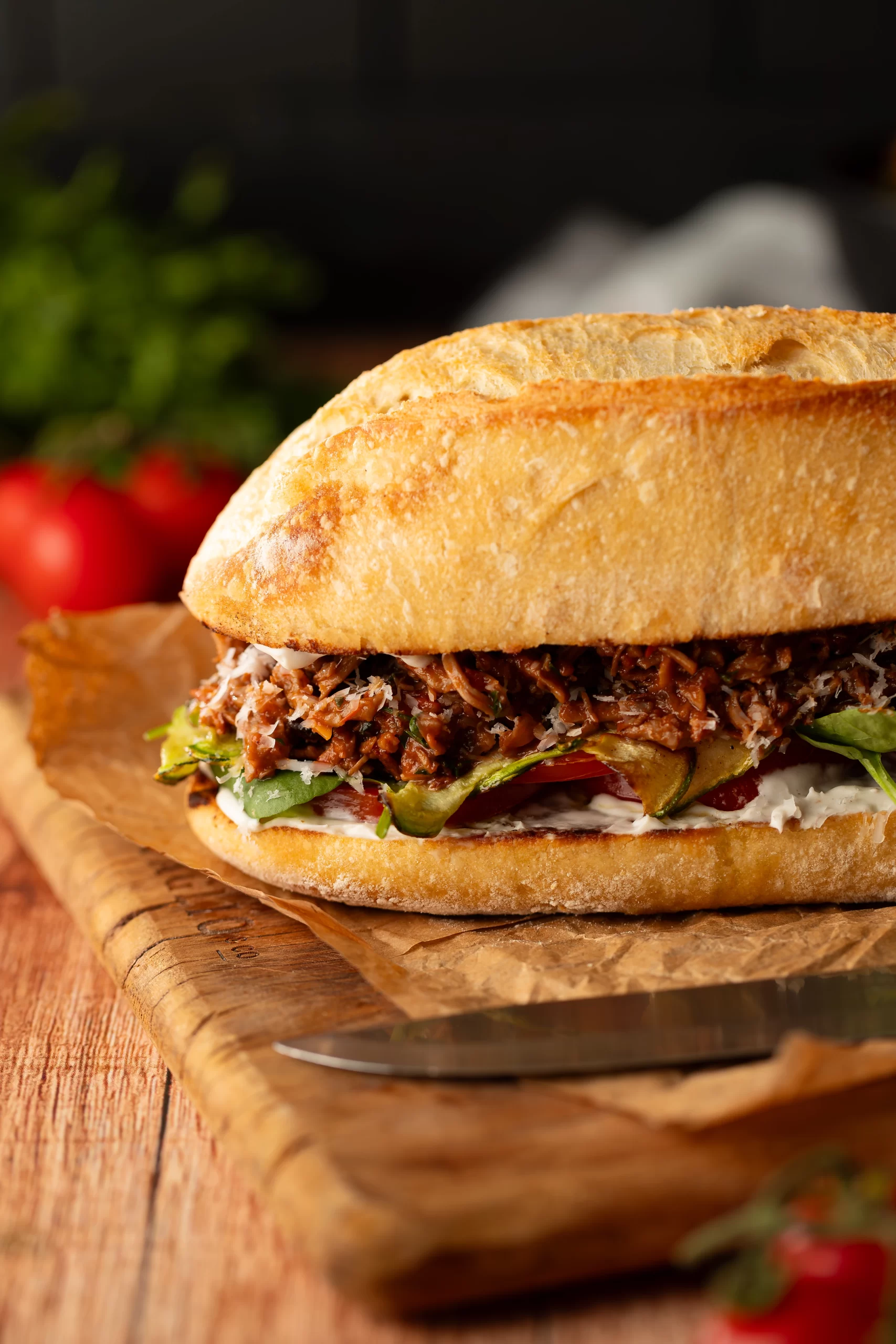 Sanduíche de Carne Vegano