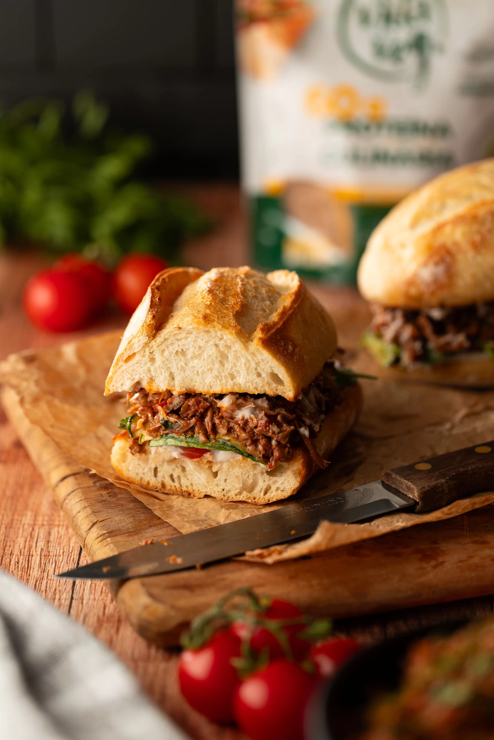 Sanduíche de Carne Vegano